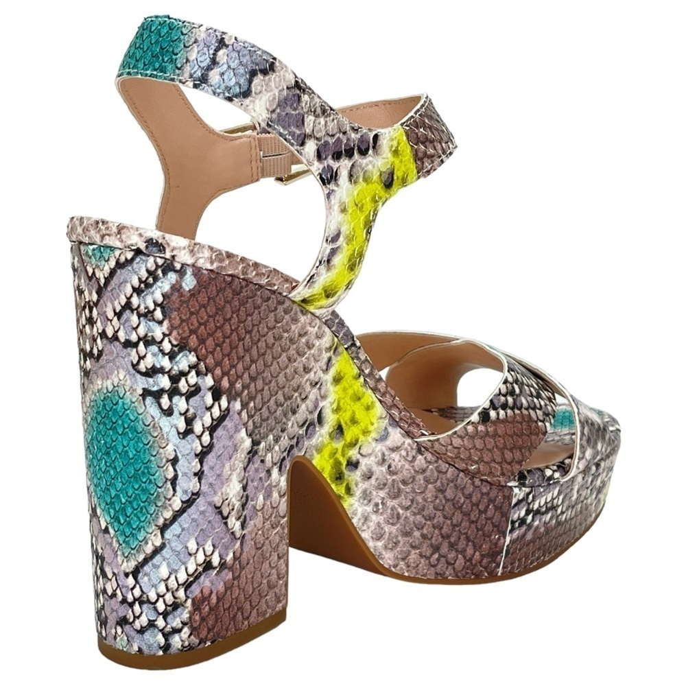 Kate Spade New York Womens Platform Sandals 10M Grace Lemon Sorbet Leather - Picture 6 of 14